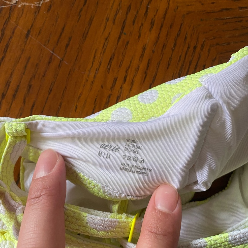 Aerie Textured Polka Dot Bikini Top - Picture 4 of 4
